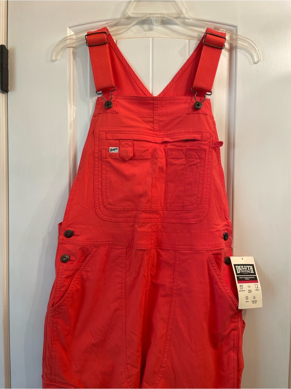 🌟NWT🌟 Duluth Heirloom coral overalls, size S x 31